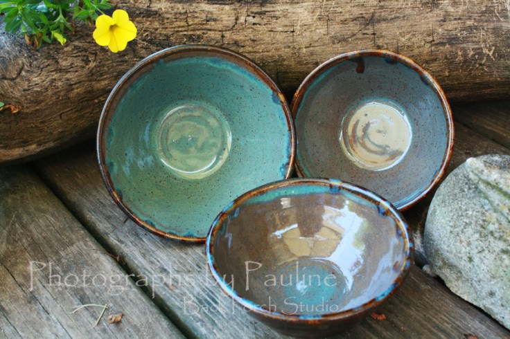 I glazed these three pre pbows the same but came out with two different results. I'm thinking I have some cool spots in the kiln.