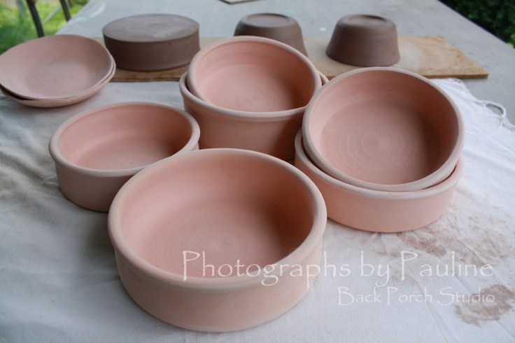 More pet bowls. One of my best sellers. This bunch will be blue and cream like these. 